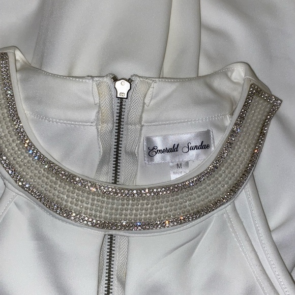 White, Mermaid-style, long prom dress WORN ONCE - Picture 4 of 5